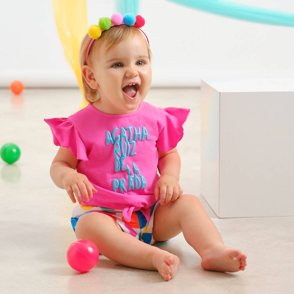Agatha Ruiz de la Prada-Girls Polka Dot Shorts Set  | Childrensalon Outlet