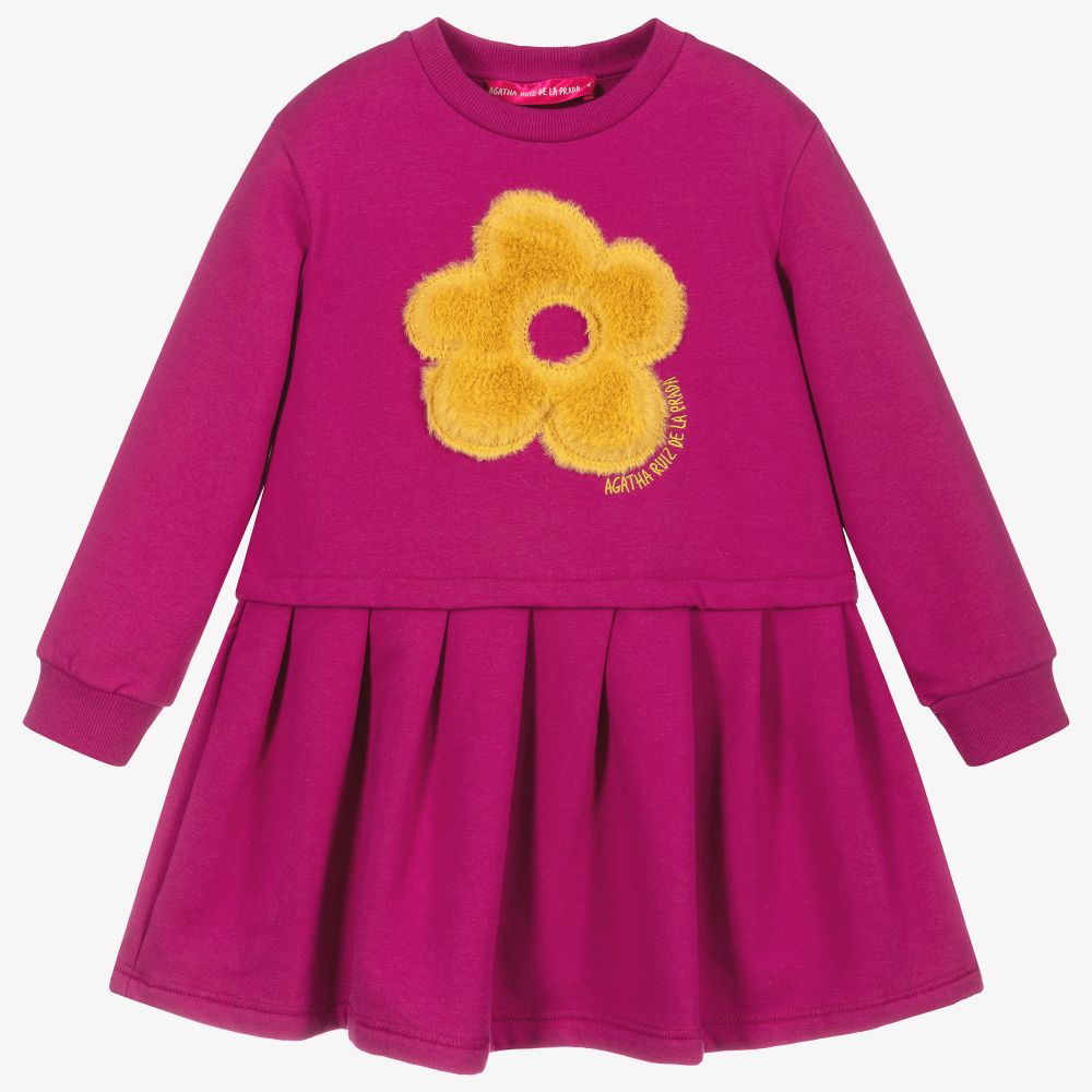 Agatha Ruiz de la Prada - Girls Purple Cotton Dress | Childrensalon