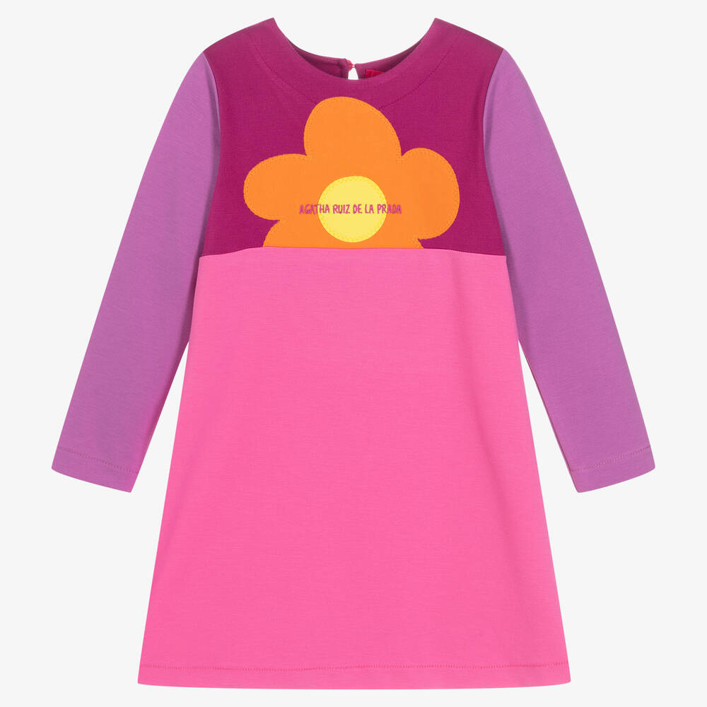 Agatha Ruiz de la Prada - Girls Purple Sweatshirt Dress | Childrensalon