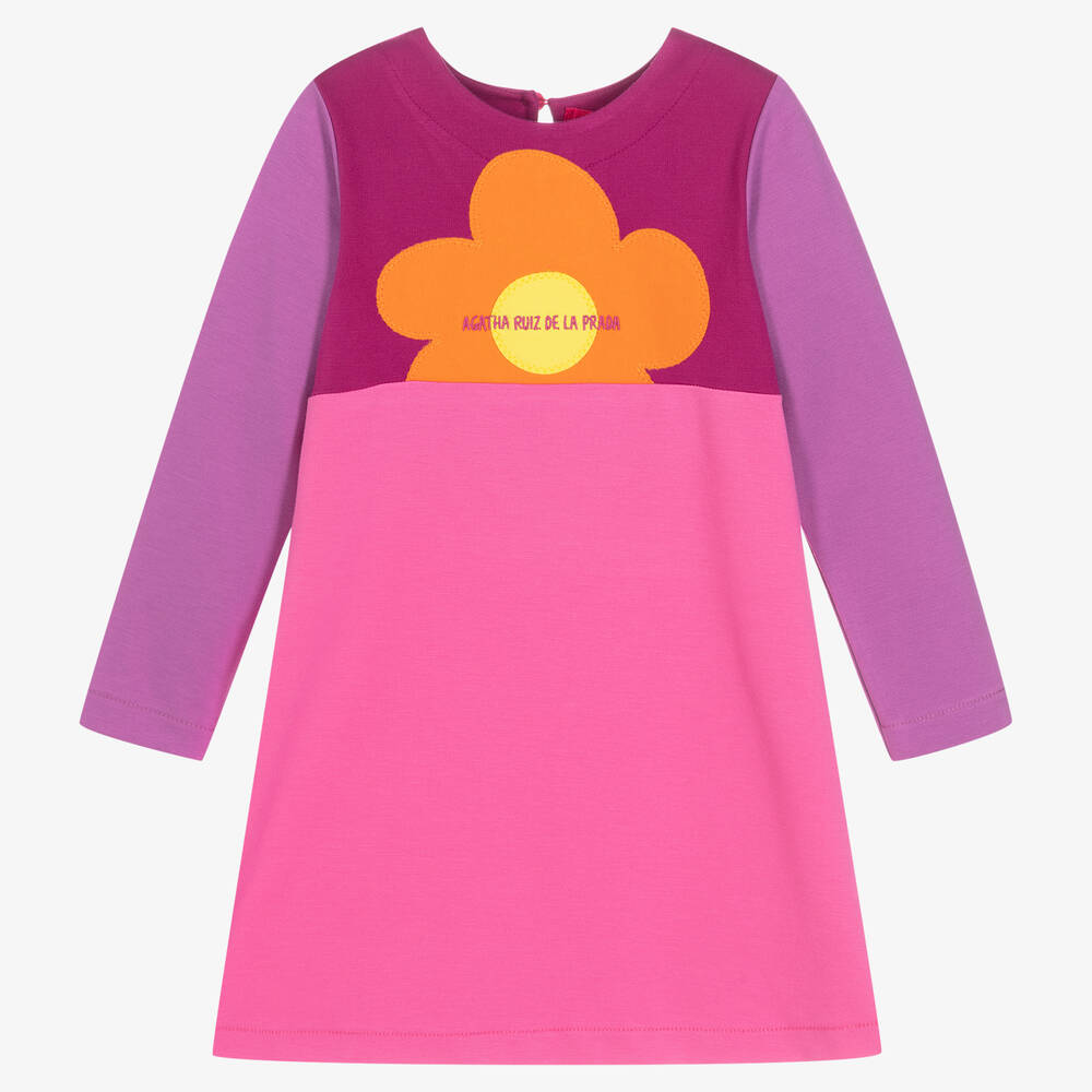 Agatha Ruiz de la Prada - Robe sweat violet fille | Childrensalon