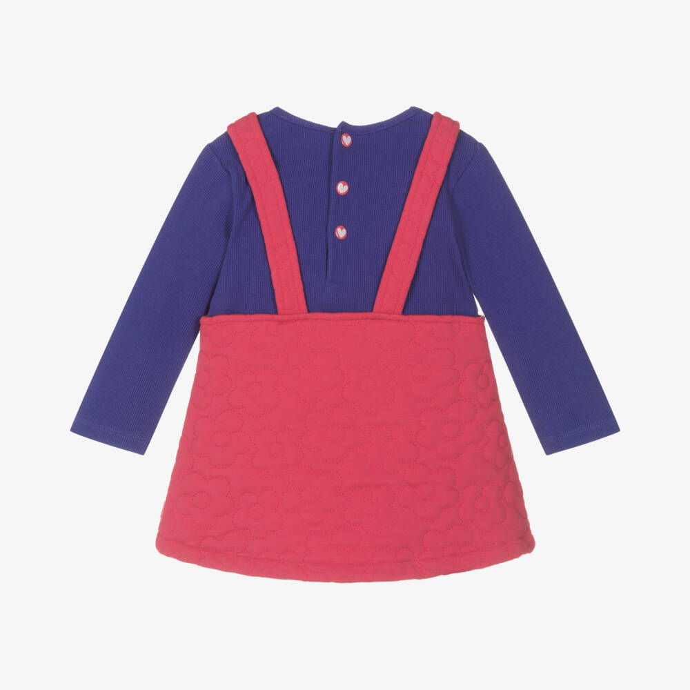 Agatha Ruiz de la Prada-Girls Quilted Pink Dress Ensemble | Childrensalon Outlet