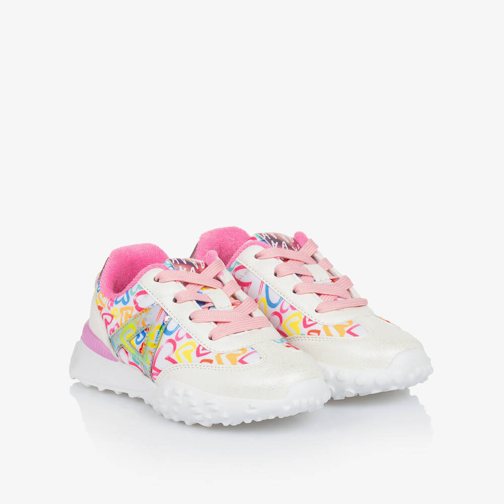 Agatha Ruiz de la Prada-Girls Radiant Heart White Sneakers | Childrensalon Outlet
