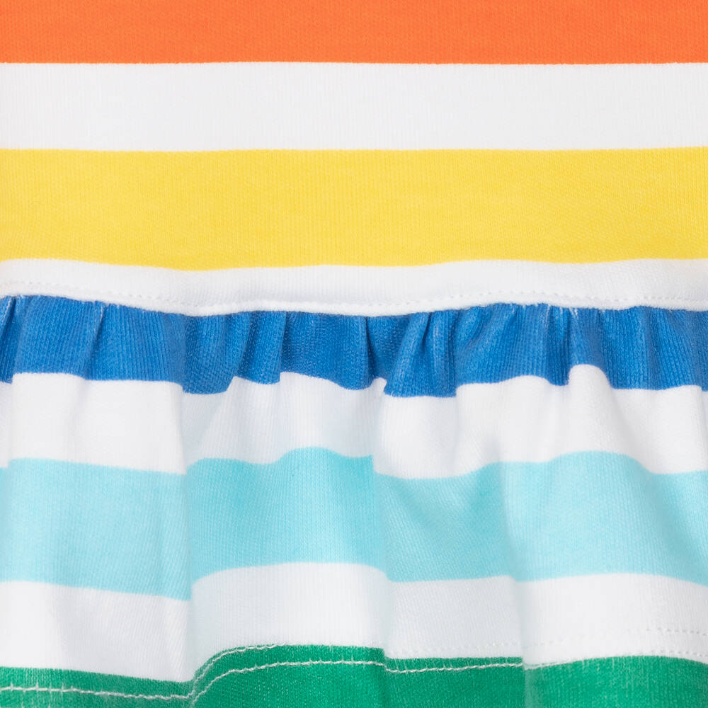 Agatha Ruiz de la Prada-Girls Rainbow Stripe Cotton Dress Set | Childrensalon Outlet