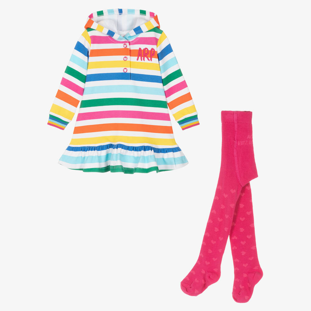 Agatha Ruiz de la Prada - Ensemble robe rayée arc-en-ciel | Childrensalon