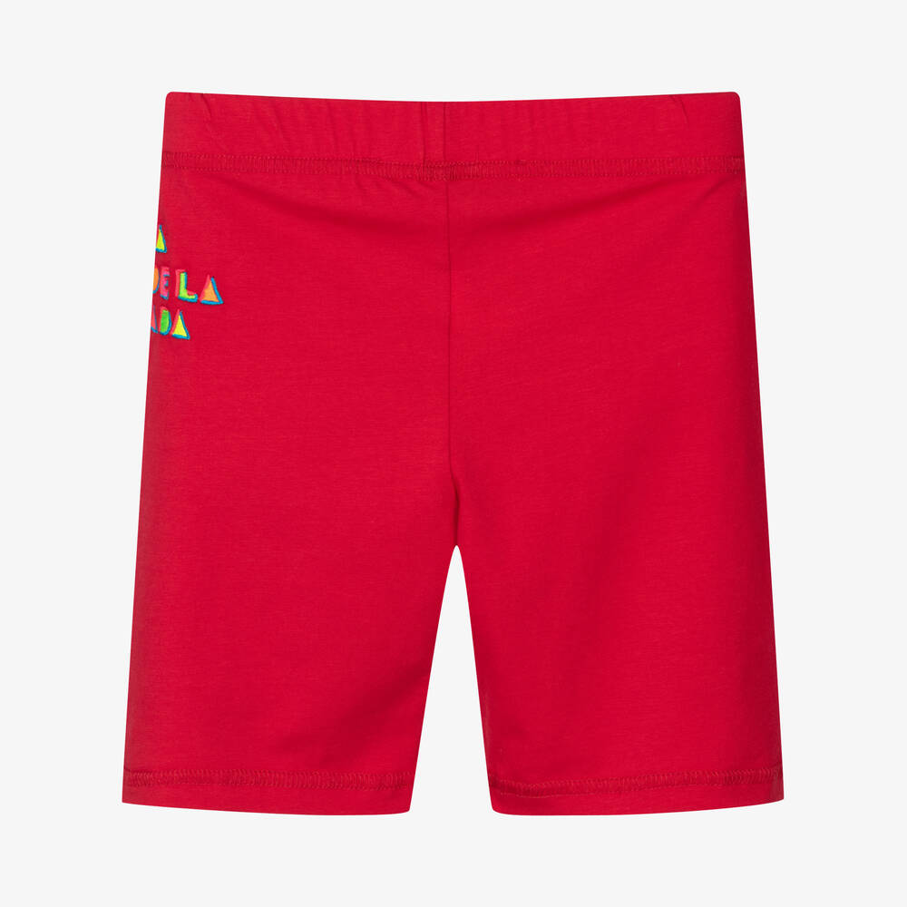 Kids red cycling shorts discount