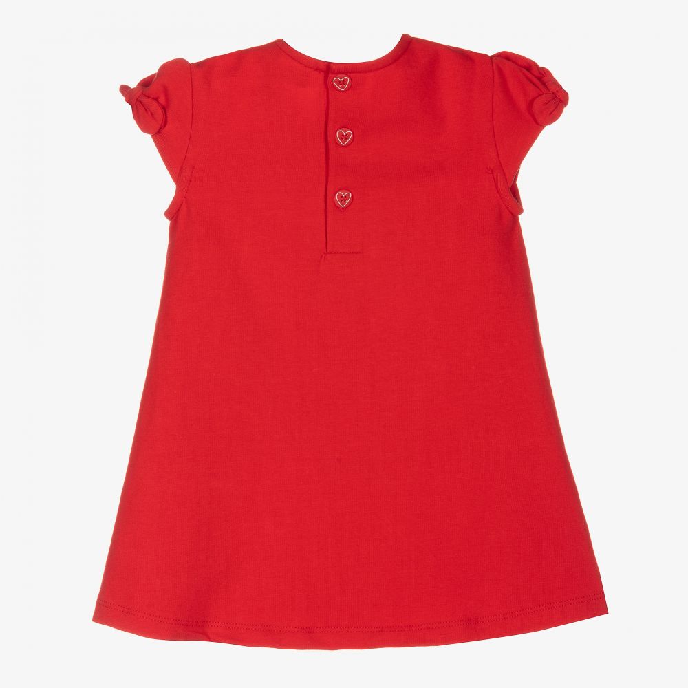 Agatha Ruiz de la Prada-فستان قطن جيرسي لون أحمر | Childrensalon Outlet