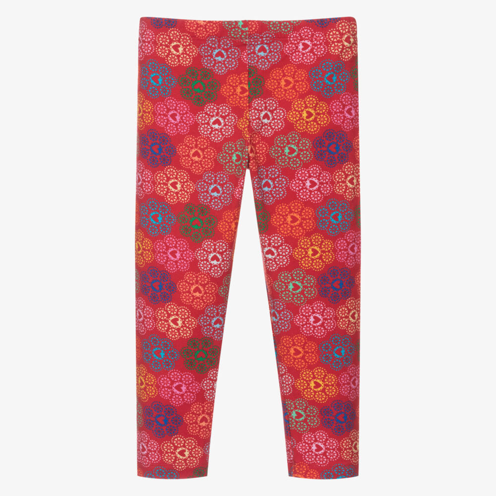 Agatha Ruiz de la Prada-Леггинсы из хлопка с цветочным узором красные для девочек | Childrensalon Outlet
