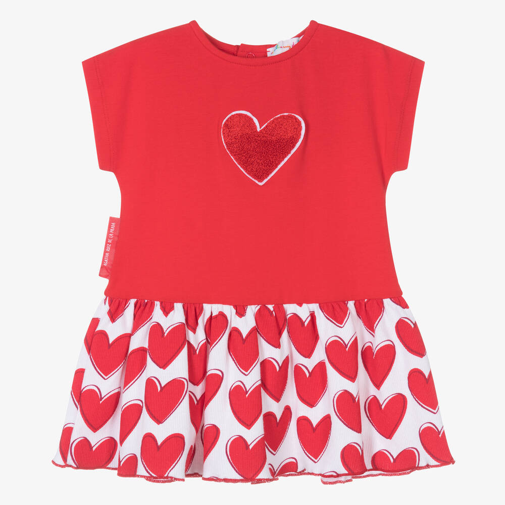 Girls red tshirt dress store