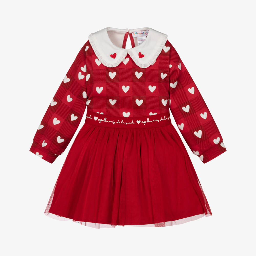 Agatha Ruiz de la Prada-Комплект юбка с сердцем красная для девочек | Childrensalon Outlet