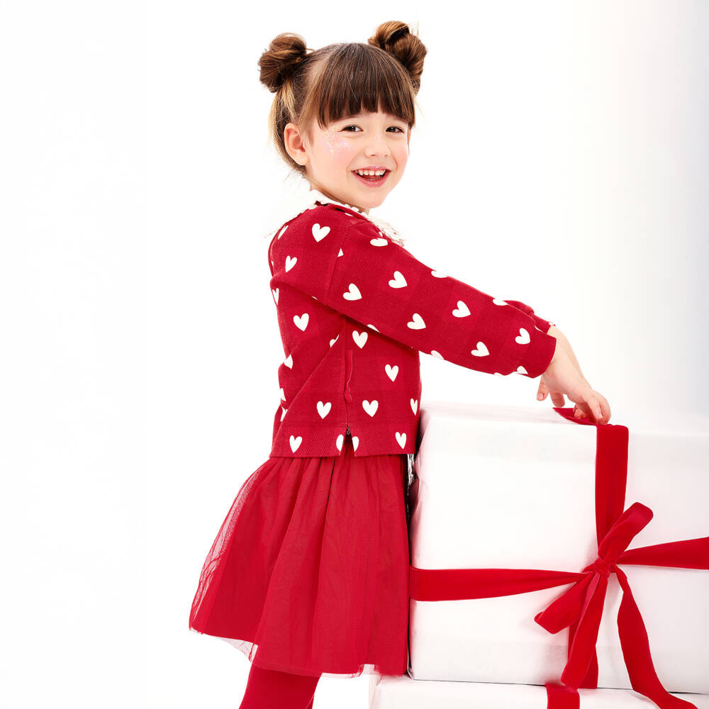 Agatha Ruiz de la Prada-Комплект юбка с сердцем красная для девочек | Childrensalon Outlet