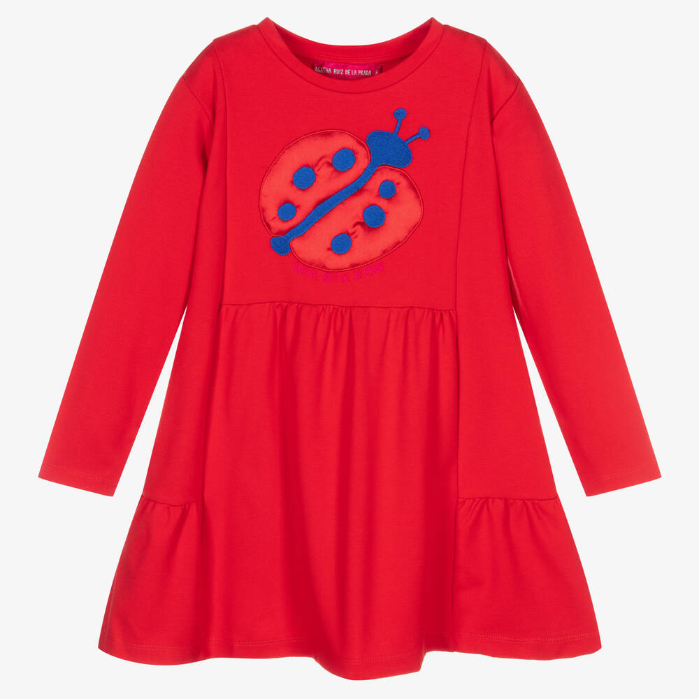 Agatha Ruiz de la Prada - Girls Red Ladybird Dress | Childrensalon