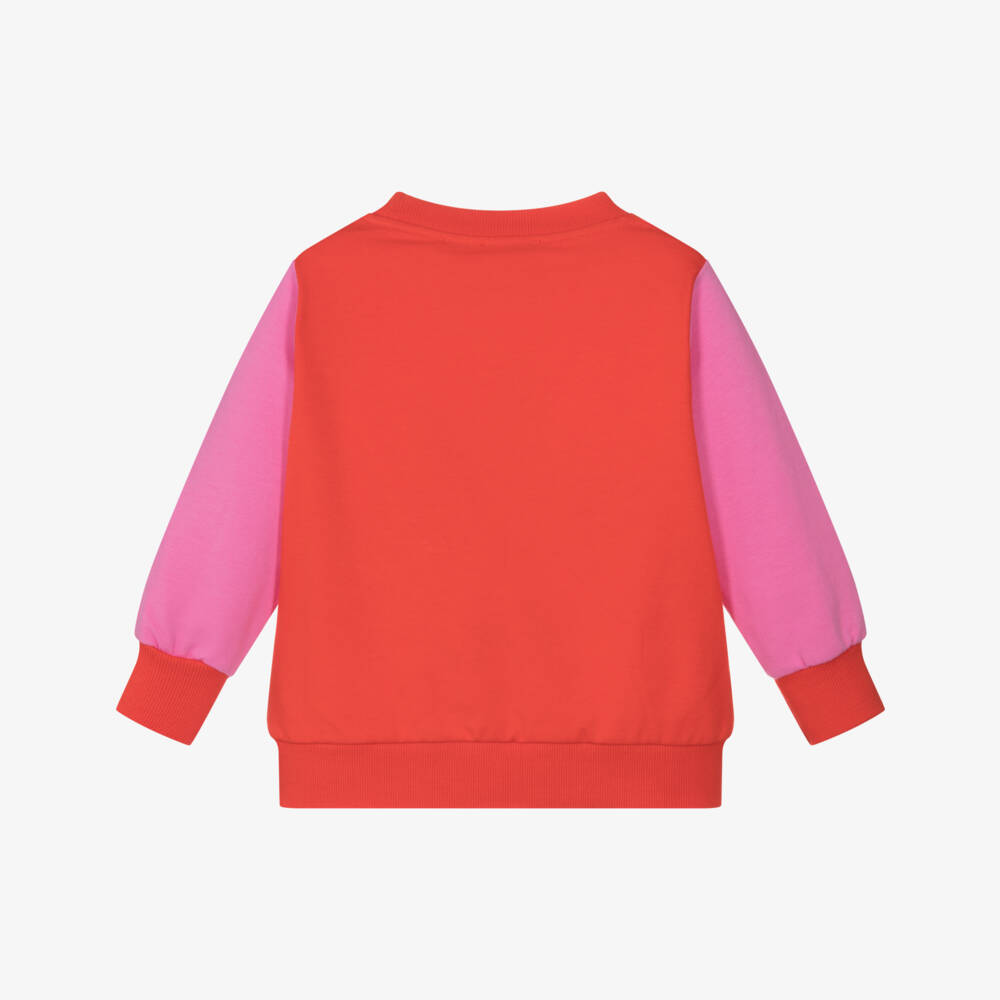 Agatha Ruiz de la Prada-Girls Red & Pink Cotton Jersey Sweatshirt | Childrensalon Outlet
