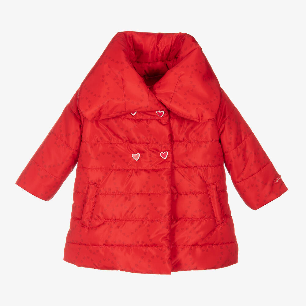 Agatha Ruiz de la Prada - Girls Red Puffer Coat | Childrensalon