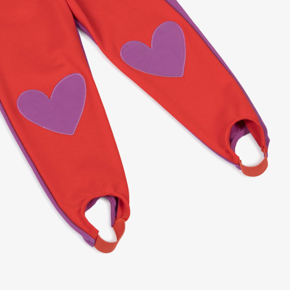 Agatha Ruiz de la Prada-Girls Red & Purple Jersey Stirrup Leggings | Childrensalon Outlet