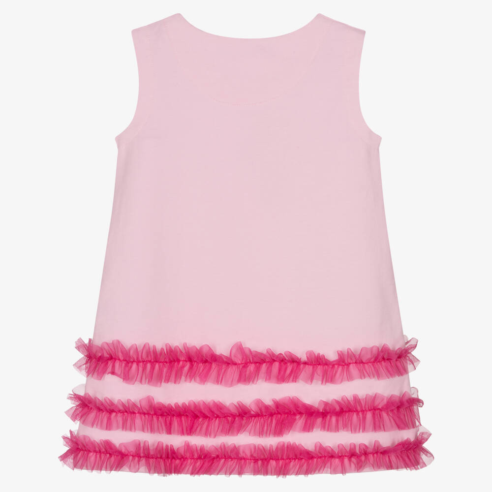 Agatha Ruiz de la Prada-Girls Rosy Cotton Embellished Dress | Childrensalon Outlet