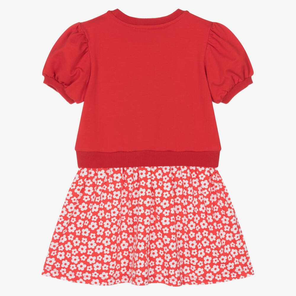 Agatha Ruiz de la Prada-Girls Rosy Floral Cotton Frock | Childrensalon Outlet