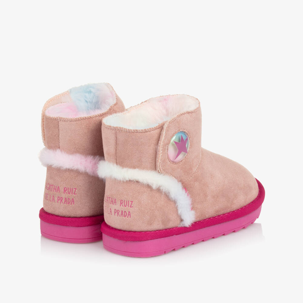 Agatha Ruiz de la Prada-Girls Shimmering Pink Boots | Childrensalon Outlet