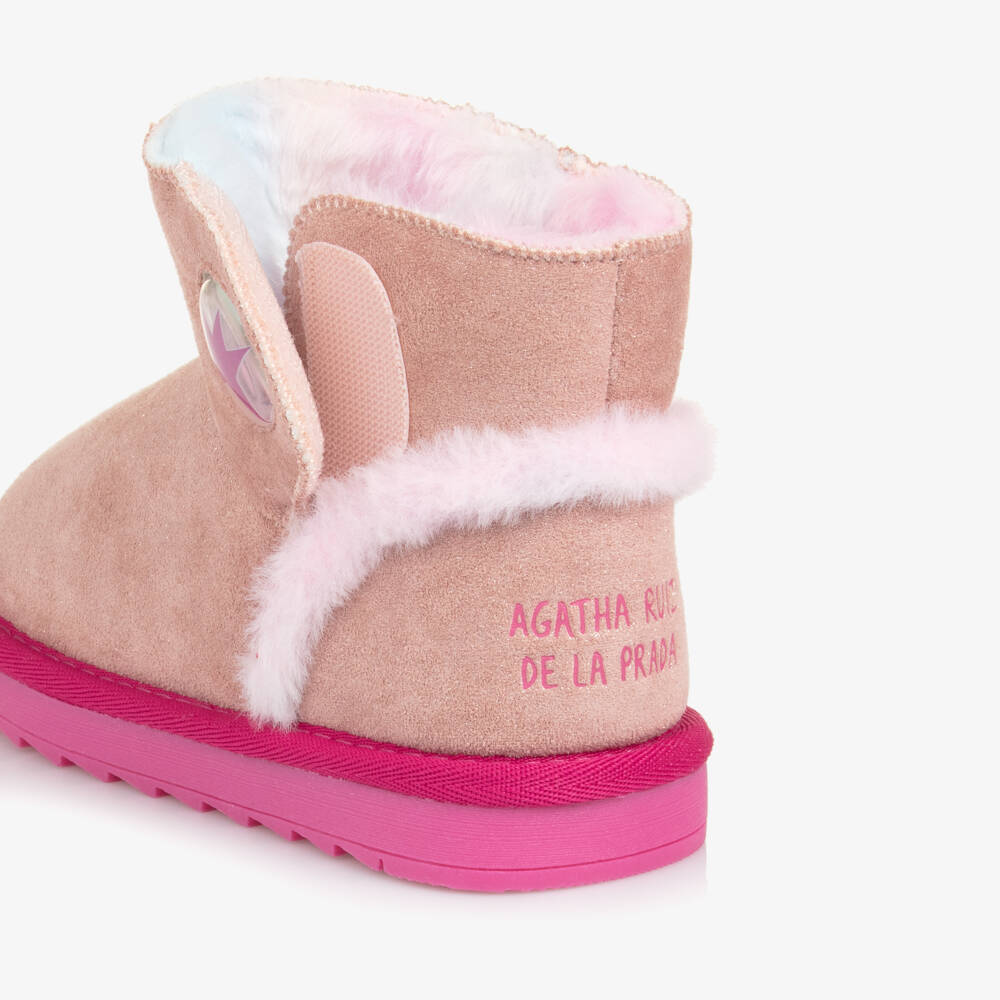 Agatha Ruiz de la Prada-Girls Shimmering Pink Boots | Childrensalon Outlet