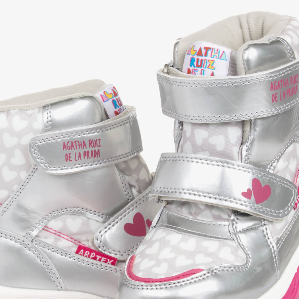 Agatha Ruiz de la Prada-Зимние сапоги с блестящим узором в виде сердца для девочек | Childrensalon Outlet