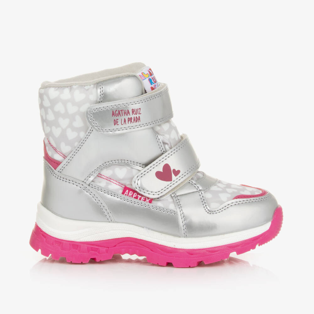 Agatha Ruiz de la Prada-Зимние сапоги с блестящим узором в виде сердца для девочек | Childrensalon Outlet