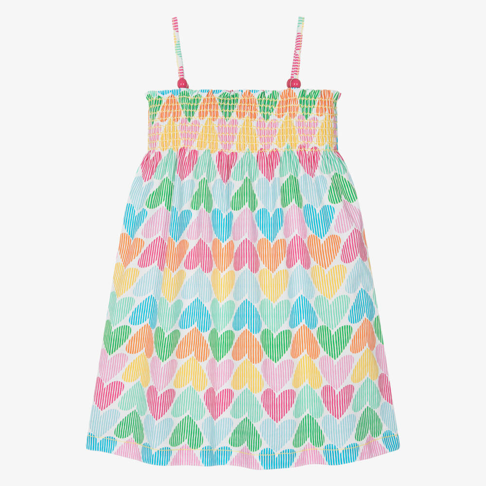 Agatha Ruiz de la Prada-Girls Strappy Dress with Heart Design | Childrensalon Outlet