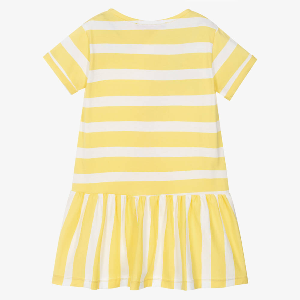 اجاثا رويز دي لا برادا-فستان قطن مقلم لون أصفر وأبيض | Childrensalon Outlet