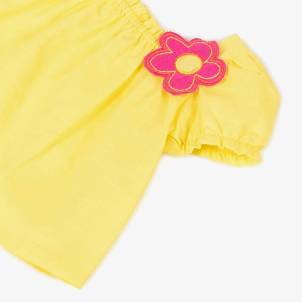Agatha Ruiz de la Prada-Girls Sunny Linen & Cotton Ensemble | Childrensalon Outlet