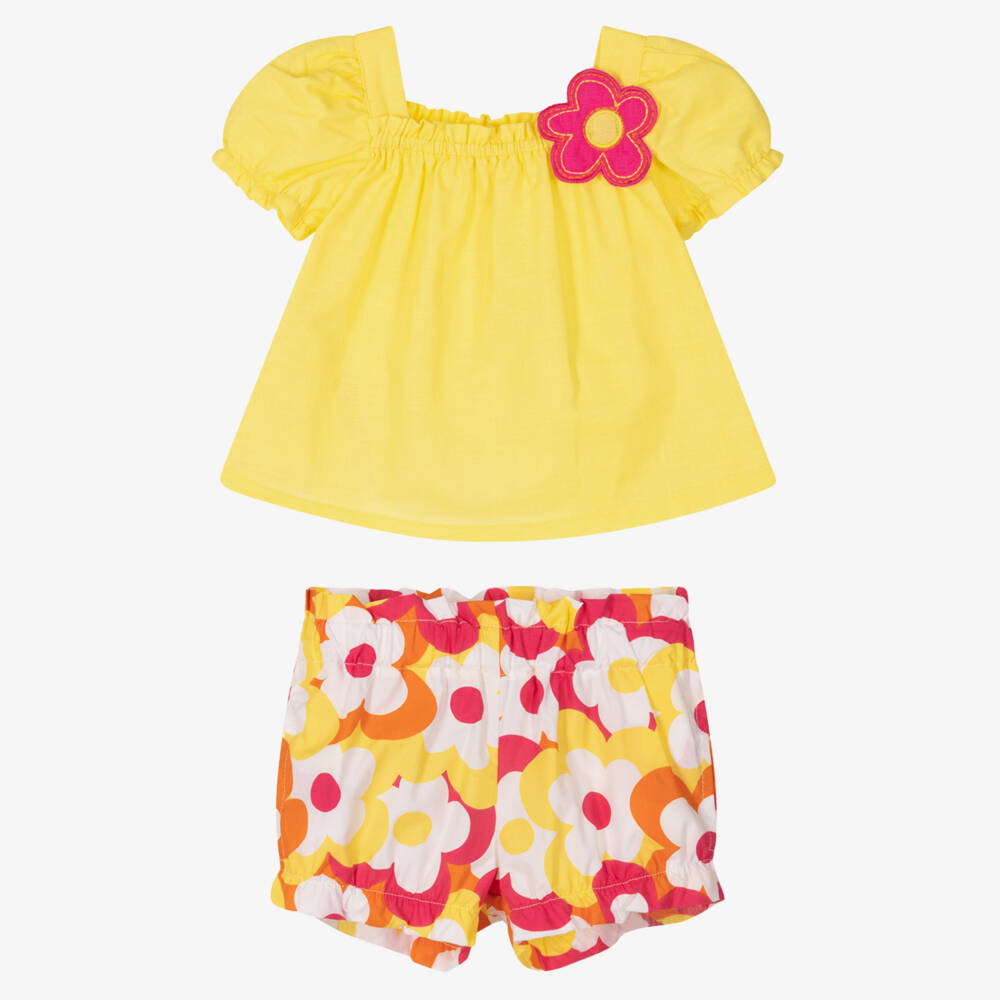 Agatha Ruiz de la Prada-Girls Sunny Linen & Cotton Ensemble | Childrensalon Outlet