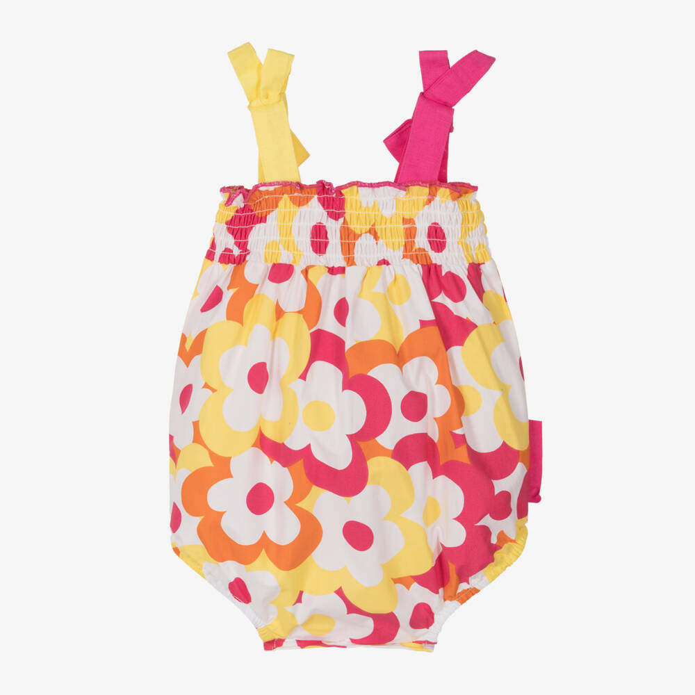 Agatha Ruiz de la Prada-Girls Sunshine Floral Cotton Romper | Childrensalon Outlet