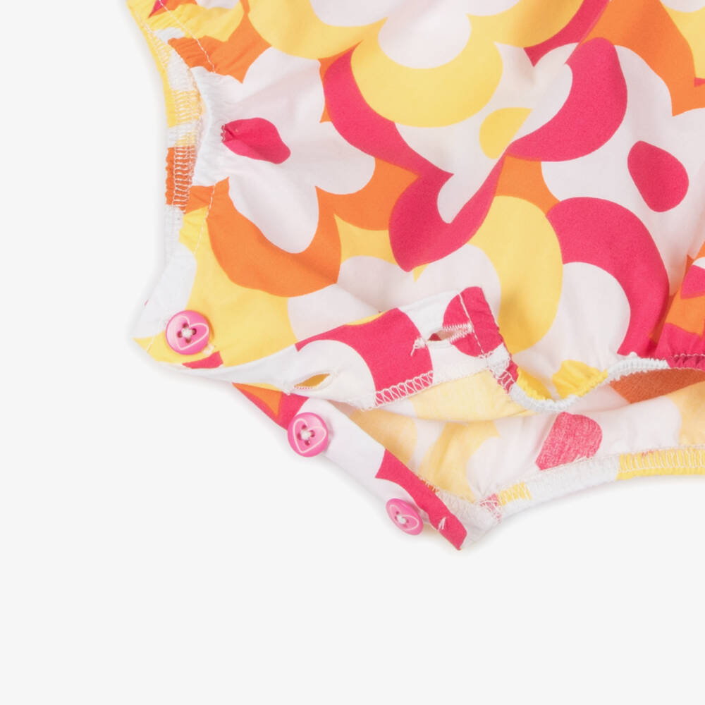 Agatha Ruiz de la Prada-Girls Sunshine Floral Cotton Romper | Childrensalon Outlet