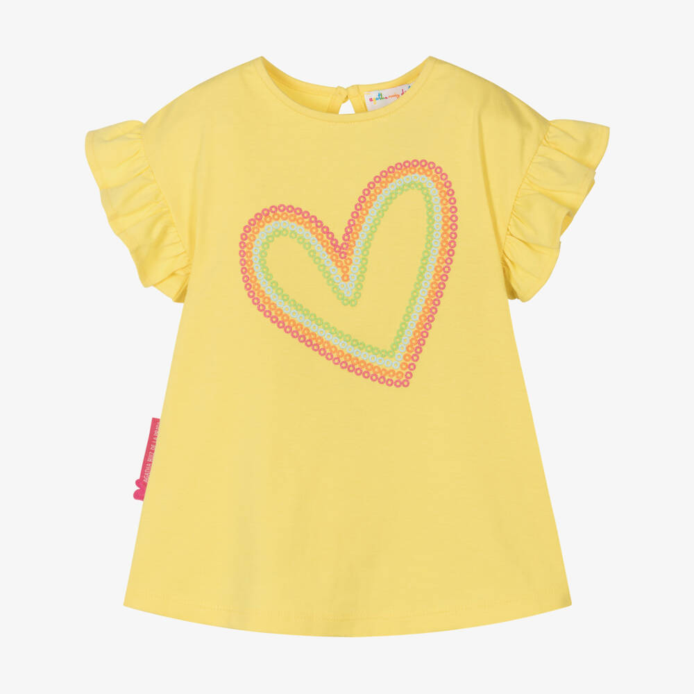 Agatha Ruiz de la Prada-Girls Sunshine Heart Cotton Dress | Childrensalon Outlet