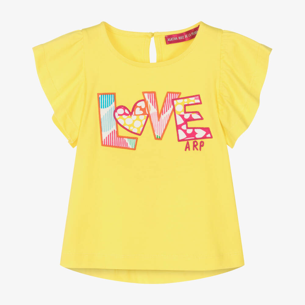 Agatha Ruiz de la Prada-تي شيرت قطن "حب الشمس" للبنات | Childrensalon Outlet