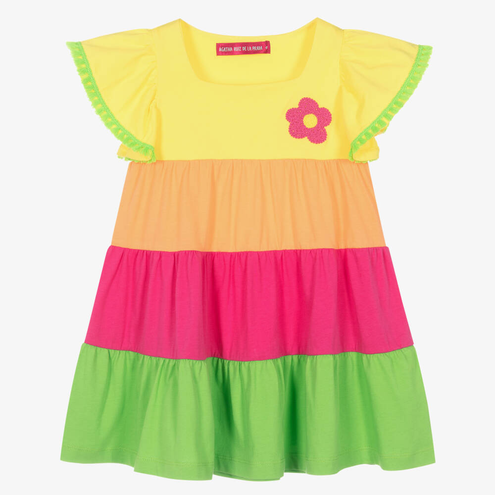 Agatha Ruiz de la Prada-Солнечное хлопковое платье для девочек | Childrensalon Outlet