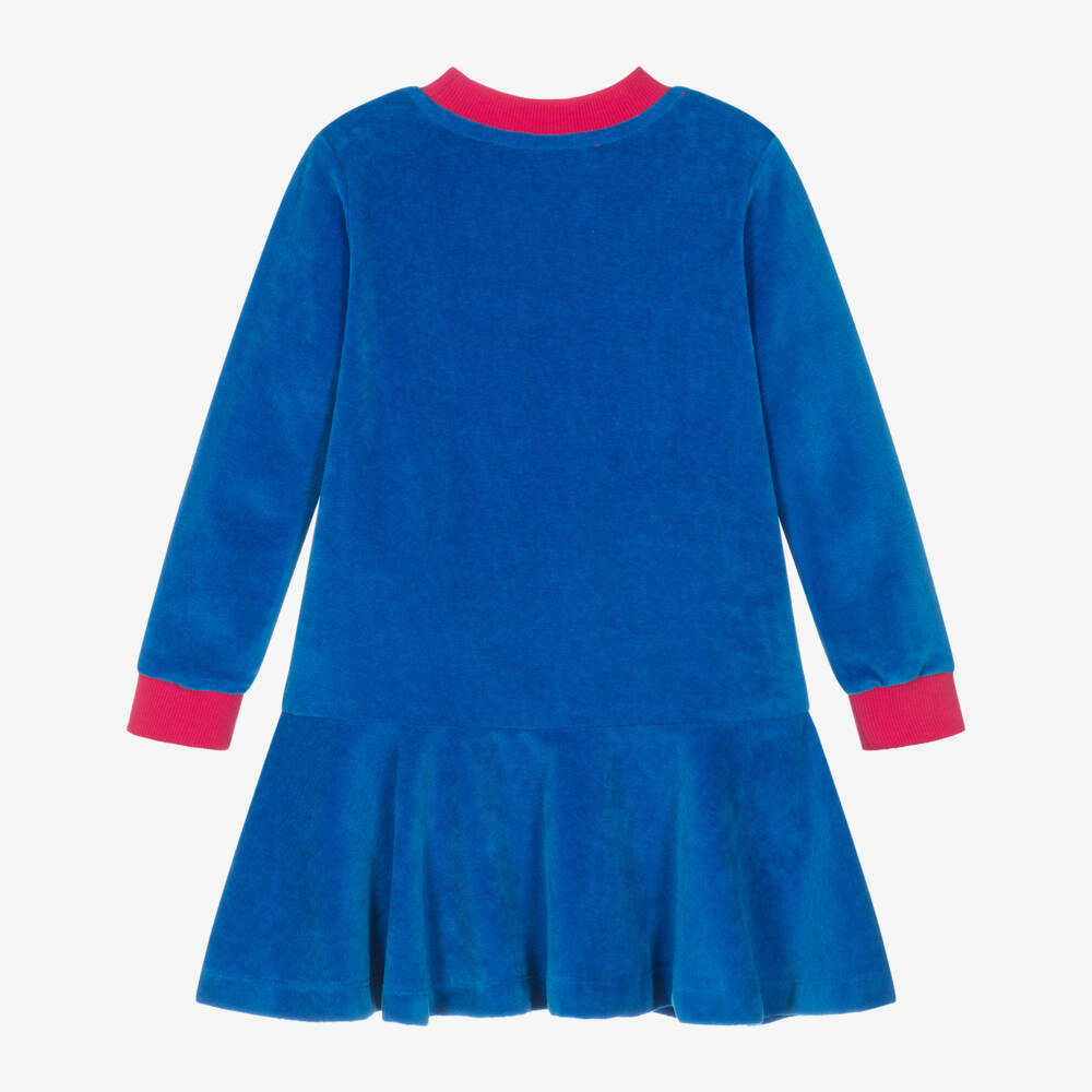 Agatha Ruiz de la Prada-Girls Velour Blue Sweater Dress | Childrensalon Outlet