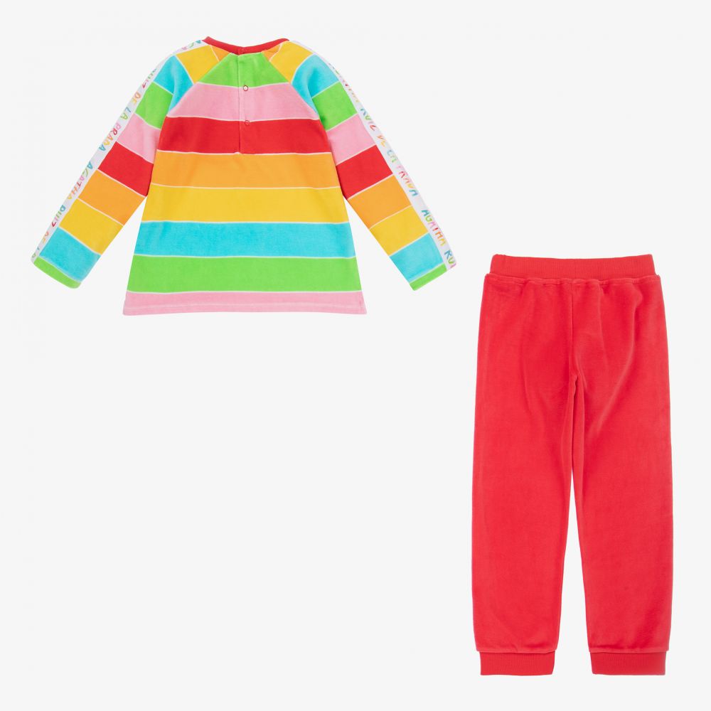 Agatha Ruiz de la Prada-Girls Velour Tracksuit  | Childrensalon Outlet