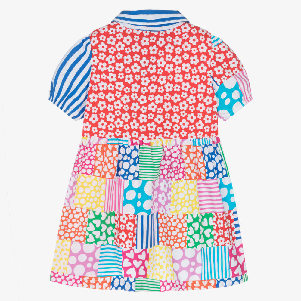 Agatha Ruiz de la Prada-Girls Vibrant Blue Patchwork Dress | Childrensalon Outlet