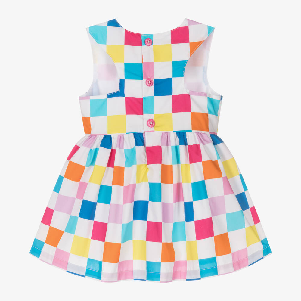 Agatha Ruiz de la Prada-فستان قطني بنقشة مربعات زاهية للبنات | Childrensalon Outlet