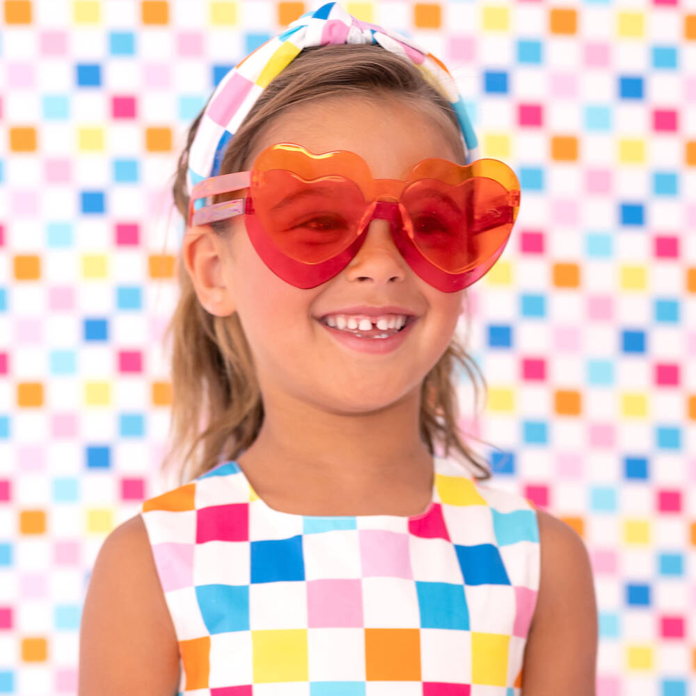 Agatha Ruiz de la Prada-عصابة رأس بناتية بنقشة مربعات زاهية | Childrensalon Outlet