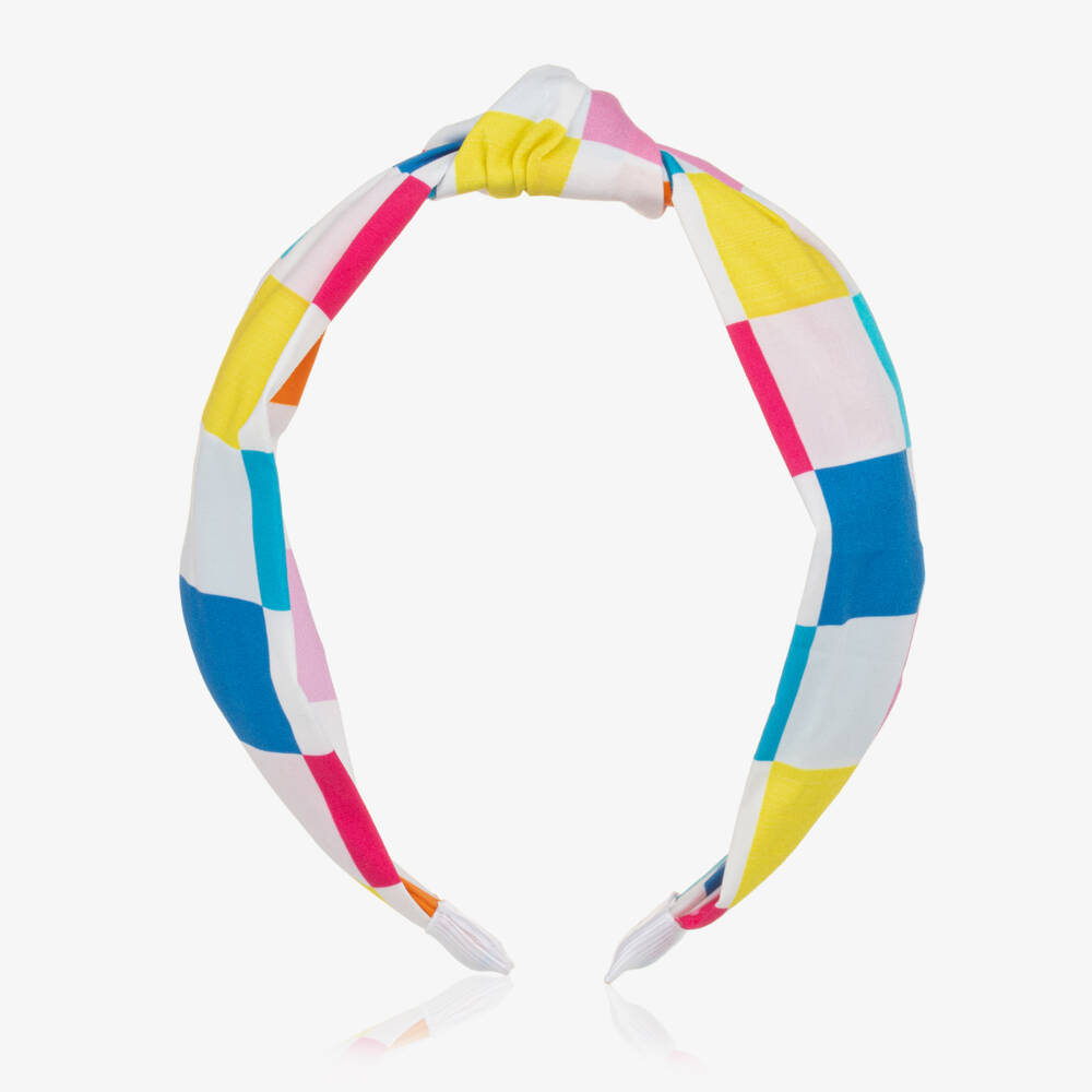 Agatha Ruiz de la Prada-عصابة رأس بناتية بنقشة مربعات زاهية | Childrensalon Outlet