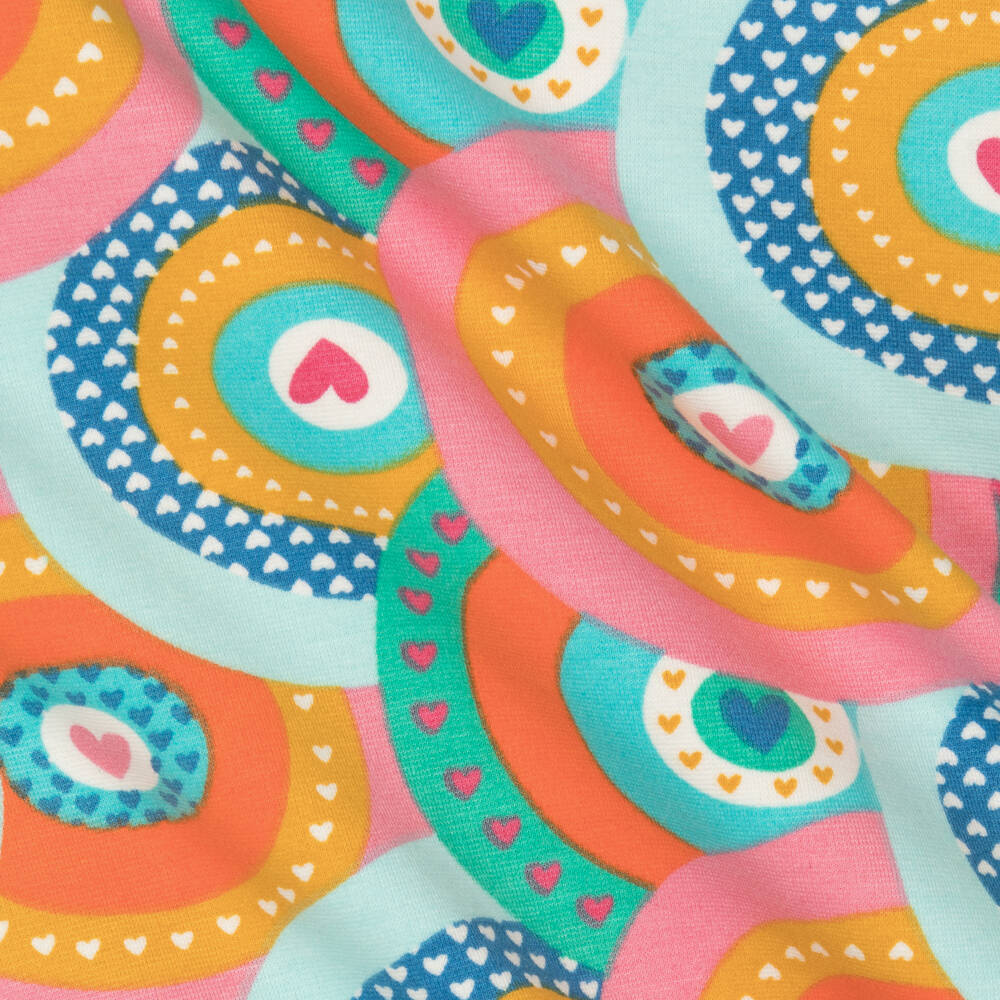 اجاثا رويز دي لا برادا-طقم فستان بنقشة قلوب وقوس قزح لون برتقالي | Childrensalon Outlet