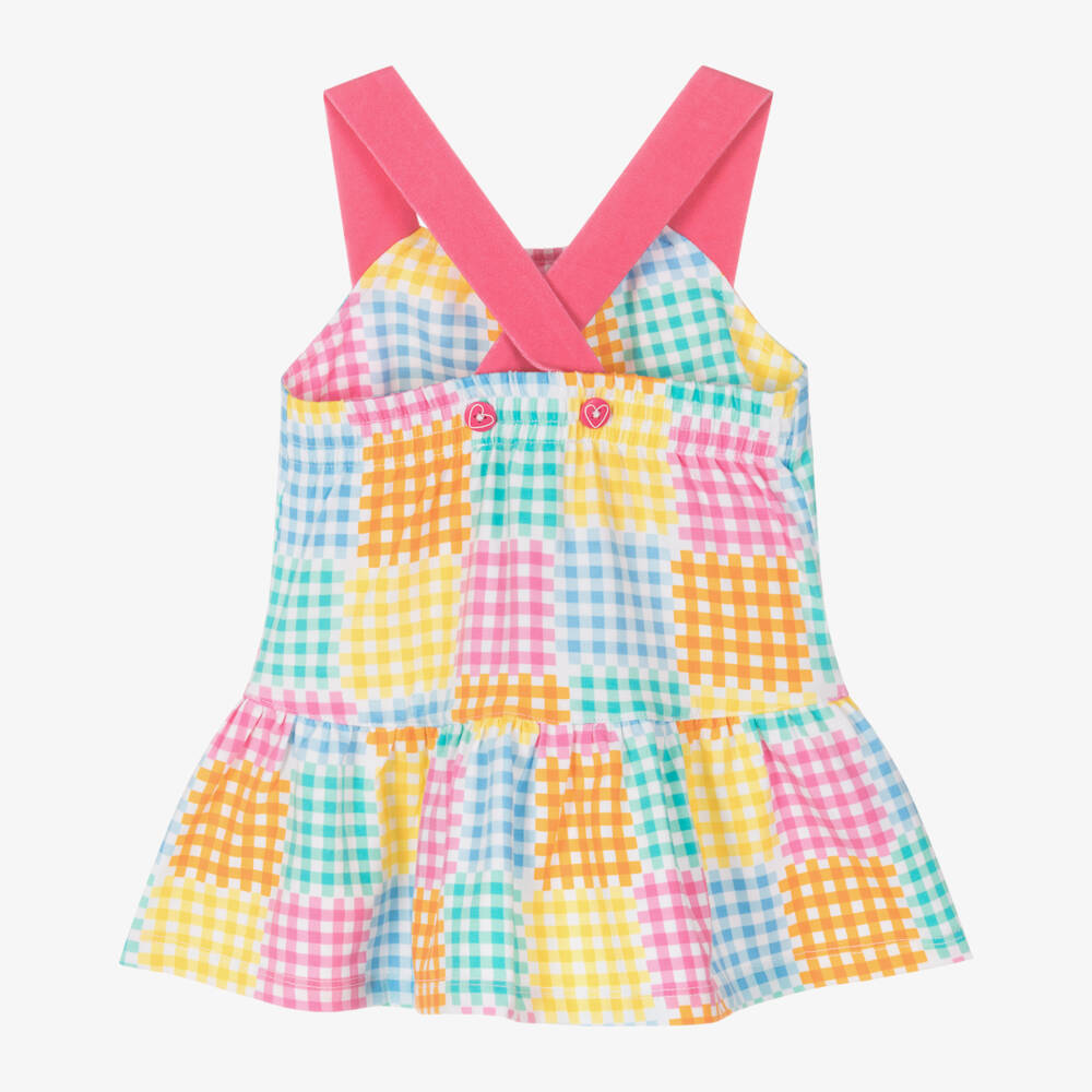 Agatha Ruiz de la Prada-Girls Vibrant Gingham Cotton Frock | Childrensalon Outlet