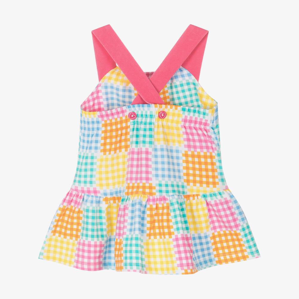 Agatha Ruiz de la Prada-فستان قطني بنقشة المربعات للبنات | Childrensalon Outlet