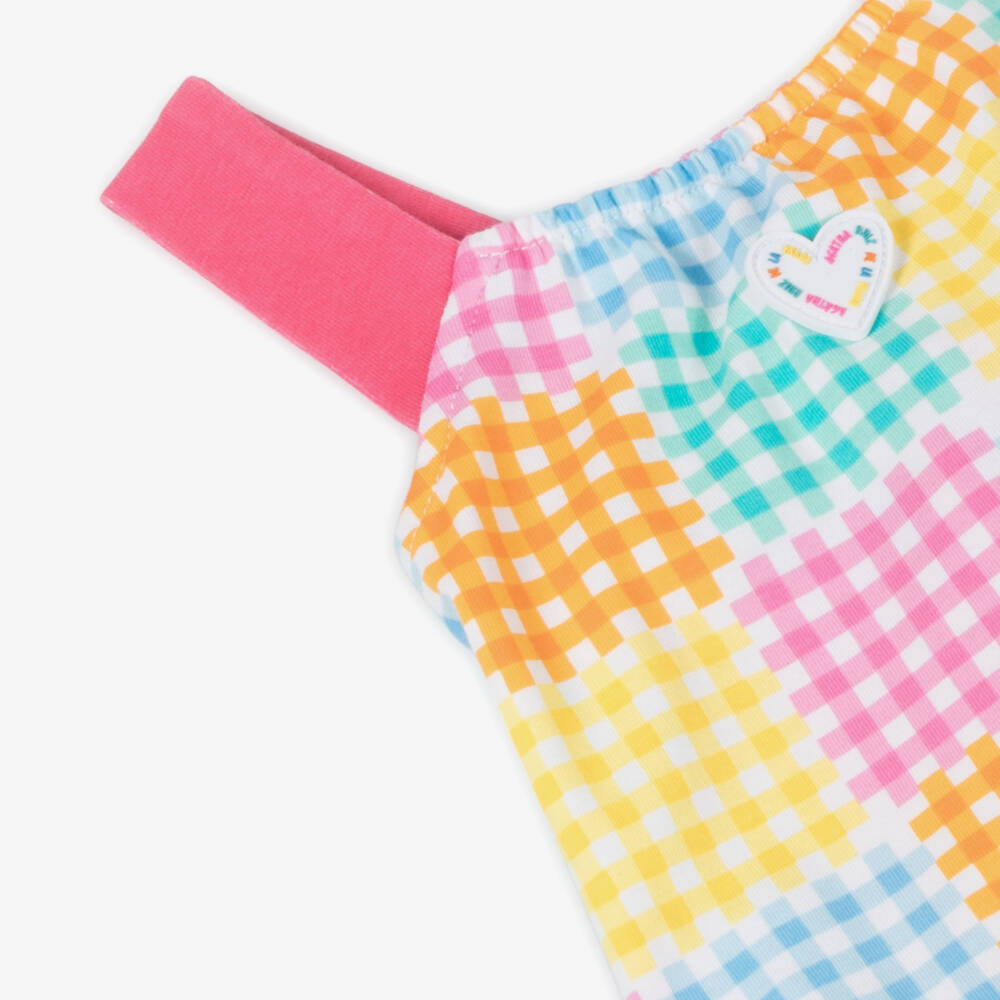 Agatha Ruiz de la Prada-Girls Vibrant Gingham Cotton Frock | Childrensalon Outlet