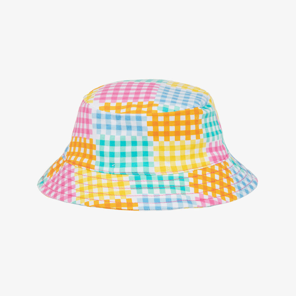 Agatha Ruiz de la Prada-Girls Vibrant Gingham Cotton Sun Hat | Childrensalon Outlet