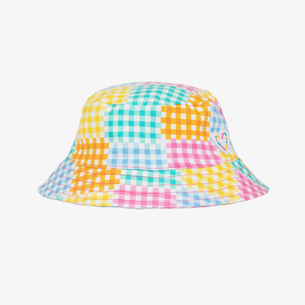 Agatha Ruiz de la Prada-Girls Vibrant Gingham Cotton Sun Hat | Childrensalon Outlet