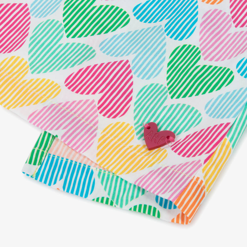 Agatha Ruiz de la Prada-Яркая блузка из поплина с сердечками для девочек | Childrensalon Outlet