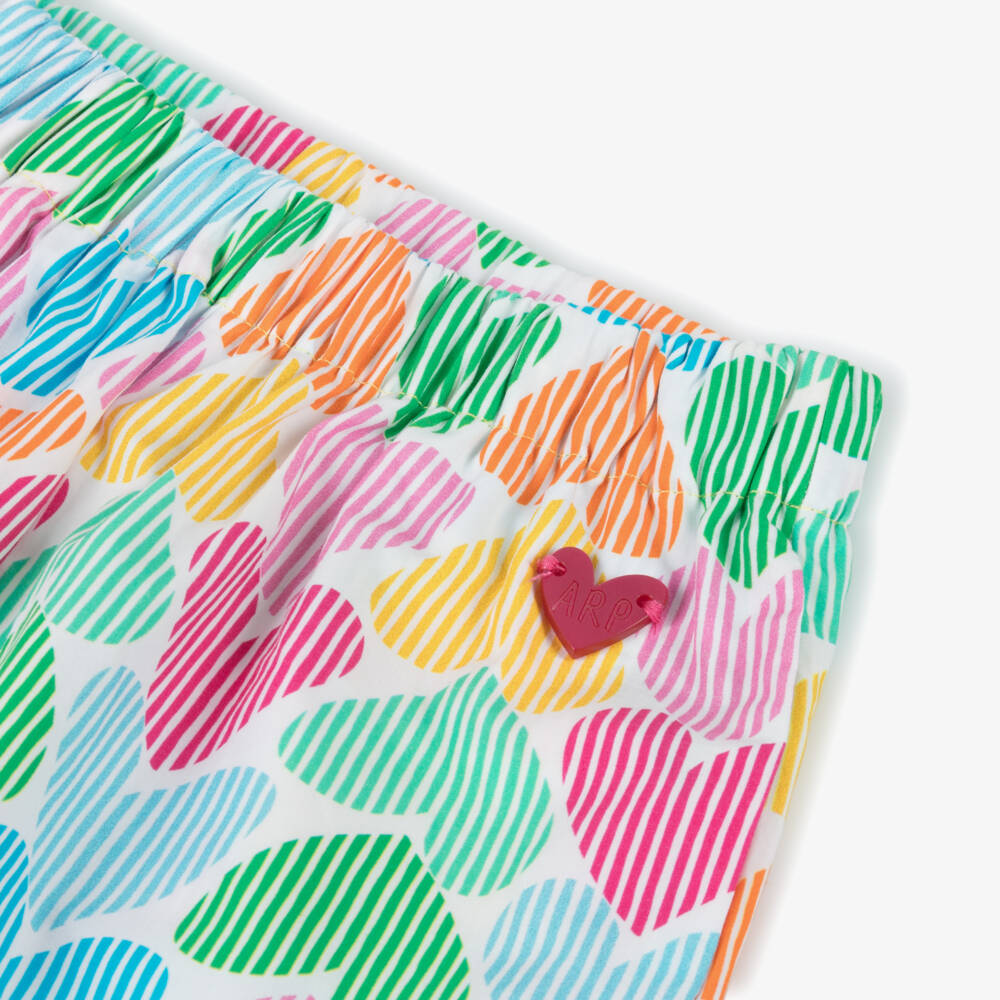 Agatha Ruiz de la Prada-Girls Vibrant Heartful Cotton Pants | Childrensalon Outlet