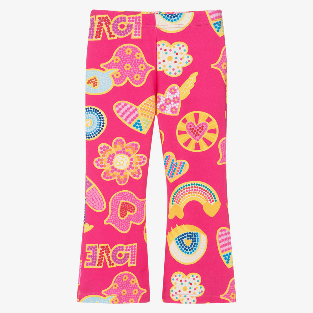 Agatha Ruiz de la Prada-Girls Vibrant Pink Flared Leggings | Childrensalon Outlet