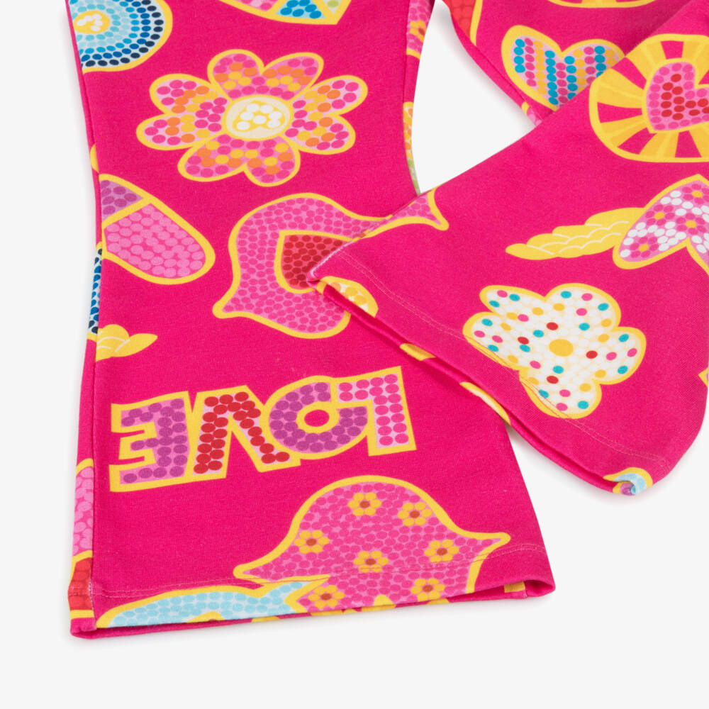 Agatha Ruiz de la Prada-Girls Vibrant Pink Flared Leggings | Childrensalon Outlet