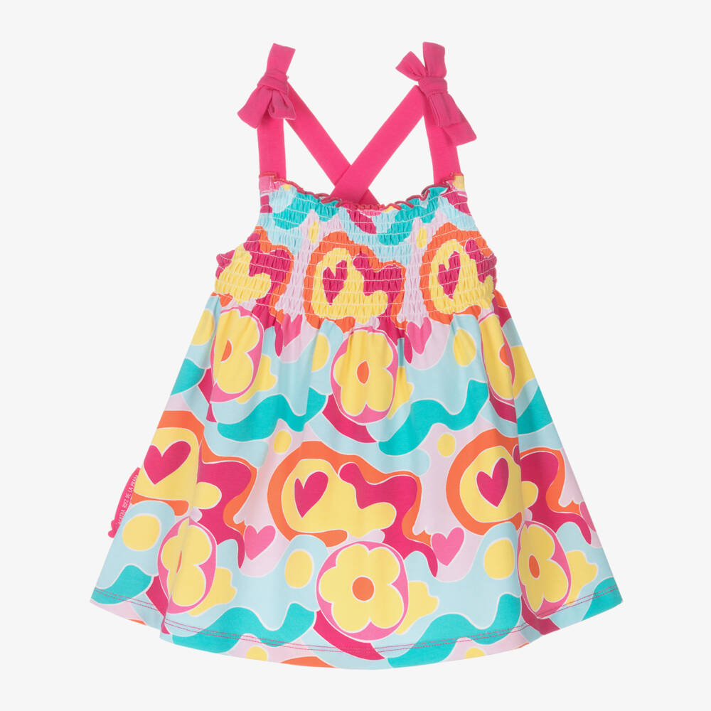 Agatha Ruiz de la Prada-Girls Vibrant Pink Floral Sundress | Childrensalon Outlet